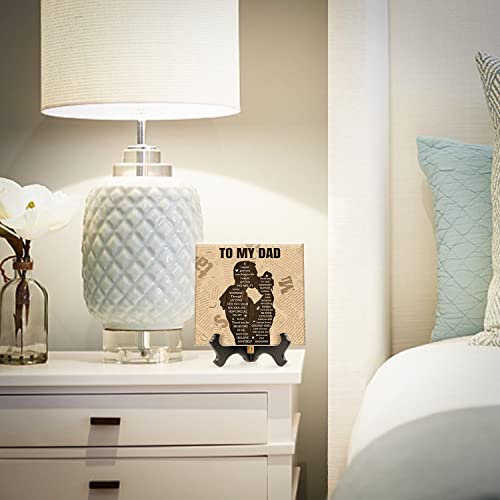 Birthday Gifts For Dad From Daughter, Father Plaque With Stand Gifts - Bonus Best Dad Ever Gifts, Dad To Be Gifts, New Dad Gift, Ideal Thanksgiving Birthday Presents For Dad Stepdad Father In Law #TOP2