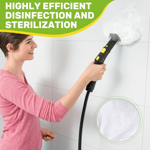 10 Stück Universelle Wiederverwendbare Dampfreiniger Ersatzpads, Mikrofaser Ersatz-Tücher für Hand Dampfreiniger - Waschbare Dampfwischpads für Boden, Wand & Kleidung
