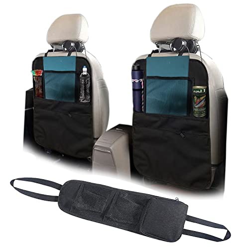 Auto Rückenlehnenschutz-Auto Organizer für Kinder Auto Organizer Kinder mit Tablet-Tasche, Wasserdicht und Multifunktionale Rücksitz Organizer Cover