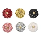 NOLITOY 6個 秋の収穫にな の グリッターかぼちゃ置物 リアルなミニパンプキンで クラフトや 感謝祭パーティーの テーブルセンターに 農舍風