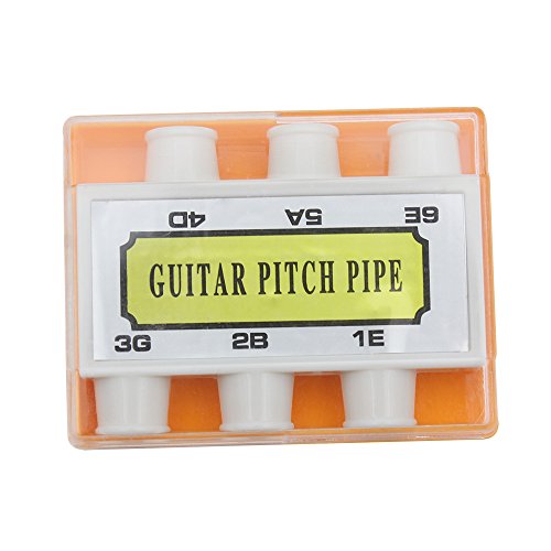 kesoto Plastic 6 Tones Pitch Pipe Case Tuner For Guitar Practice Accessory White