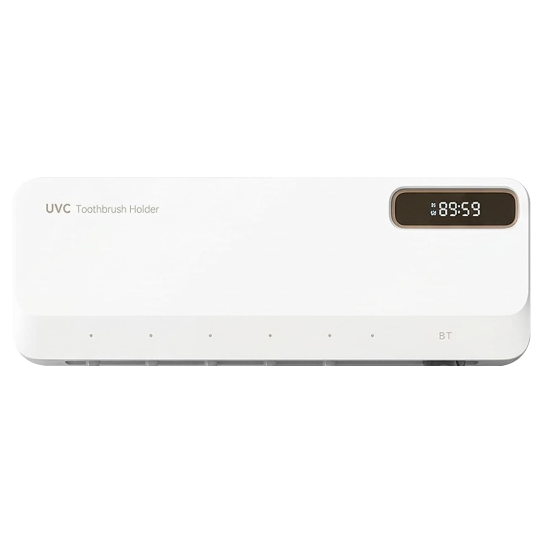 Soporte para Cepillo de Dientes UV, esterilizador y Organizador de cepillos de Dientes de Montaje en Pared con Secado de Aire Caliente para baño, Blanco