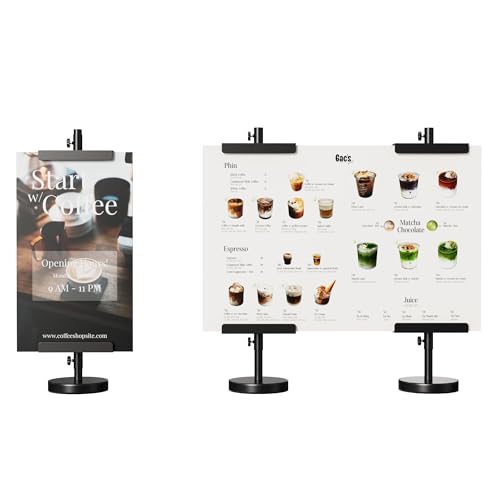 DTK Easel Stand,Adjustable Tabletop Easel for Picture Frame up to 24.8\" H,Poster Display Stand for Signs,Art or Picture,Metal Display Stand for Home,Events or Shop,Height Adjustable Art Easel(Black) - Thumbnail 6