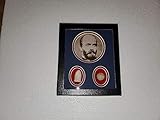 Civil WAR Collectible 2 Authentic DUG Bullets in A Riker Display CASE with Confederate General Lewis ARMISTEAD Picture