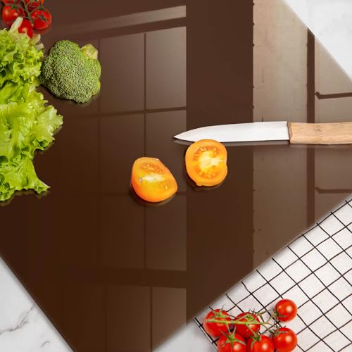 Planche à Découper 80x52cm Wallfluent marron pour protéger la cuisson
