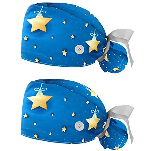 Chapeaux de travail paysage de nuit de la lune légers et casquettes de travail respirantes