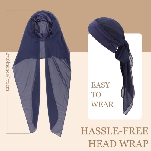 Image of DRESHOW Turban Headwrap for Women Long Hair Head Scarf Headwraps Chemo Headwear Lightweight Hair Loss Covering Hat