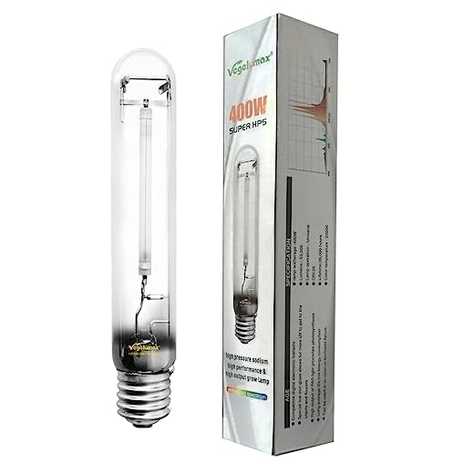 Vegelumax 400W HPS Super Grow Light Bulb,High PAR Enhanced Red and Orange Spectrum,CCT 2100K,Ultra Bright 55,000 Lumens,E39 Base,1pack