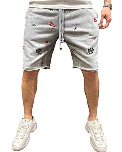 Short d'entraînement AXEBHPED running homme gris avec poches S