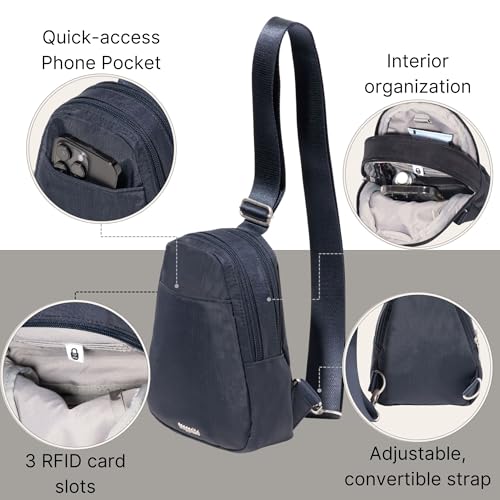 Image of Baggallini Double Zip Mini Sling