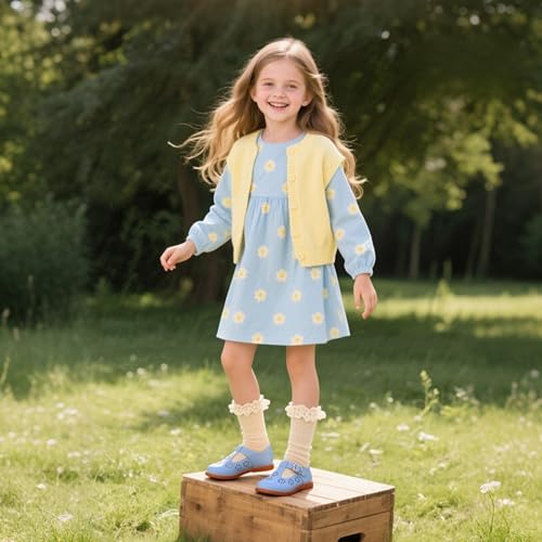 Image of Felix & Flora Toddler Little Girl Mary Jane Dress Shoes - Ballet Flats for Girl Party School Shoes
