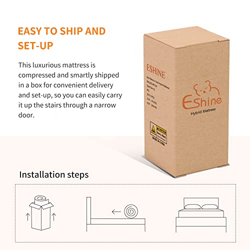 Eshine Adjustable Bed Frame + 12" Hybrid Mattress Twin Xl - Luxury Cool Gel Memory Foam(319 Pocket Springs)With Massage, Wireless Remote, Usb, Under Bed Night Light, Head And Foot Incline, 3000 Series #TOP6