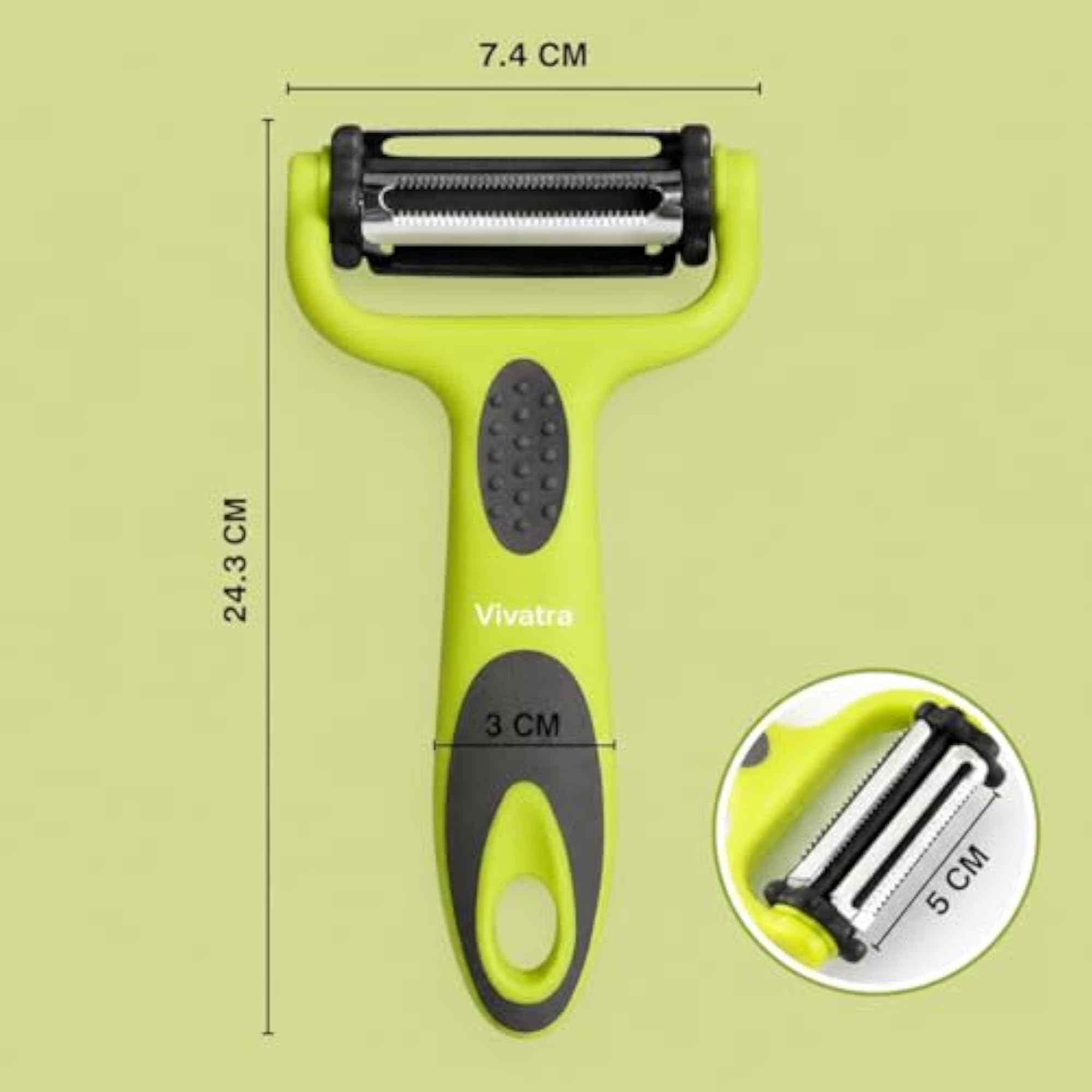 3-in-1 Stainless Steel Vegetable & Fruit Peeler