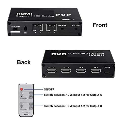 Switch Splitter Converter Matrix 4K pour éliminer les conflits d'écrans - 3