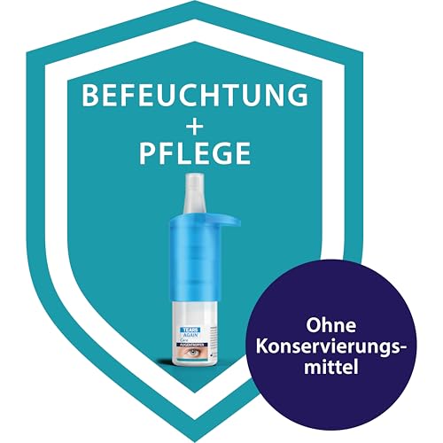 TEARS AGAIN Care Augentropfen Hyaluron 0,3% + Dexpanthenol, gegen trockene und brennende Augen, zur intensiven Befeuchtung der Augenoberfläche, ohne Konservierungsmittel