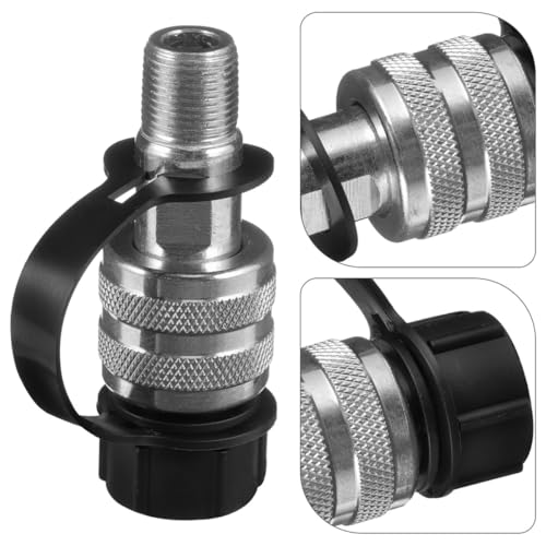 Conector rápido hidráulico de 3/8 en acero al carbono macizo chapado en zinc con tapón 8