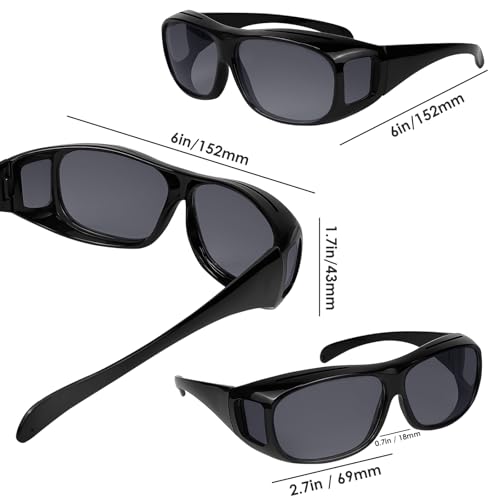 Image of Night Driving Glasses Fit Over for Men Women, Anti Glare Polarized Night Vision Driving Glasses HD Yellow Lens