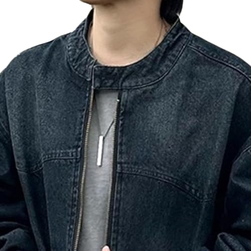 Chaqueta vaquera con cremallera completa y botones de hombre 7