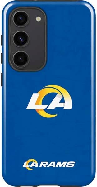 Skinit Pro Phone Case Compatible with Galaxy S23 - Officially Licensed NFL Los Angeles Rams Distressed Design