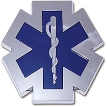 Elektroplate EMS Star of Life Symbol OEM Chrome Emblem for Cars, Trucks, and All Auto | Universal Fit at 2.8" x 2.8" | Weatherproof