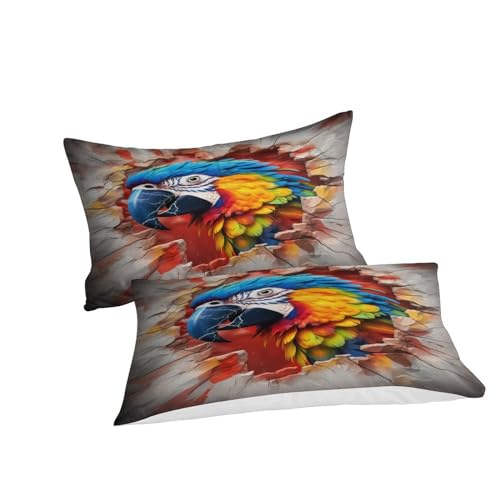Parure de lit perroquet 100% microfibre 3D haute densité double - 5