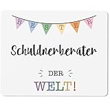 JUNIWORDS Mauspad Mousepad, Bester Schuldnerberater der Welt (5718635)