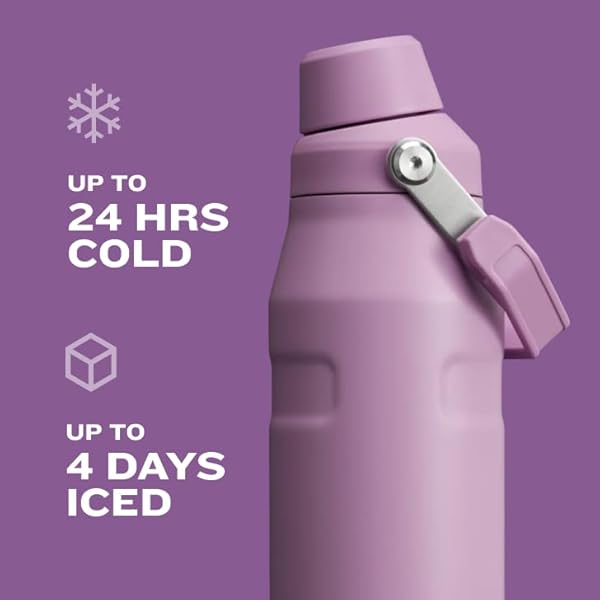 Stanley IceFlow Fast Flow Water Bottle 50 oz | Angled Spout Lid | Lightweight and Leakproof for Travel and Sports | Insulated Stainless Steel | BPA-Free | Tigerlily Plum - Image 6