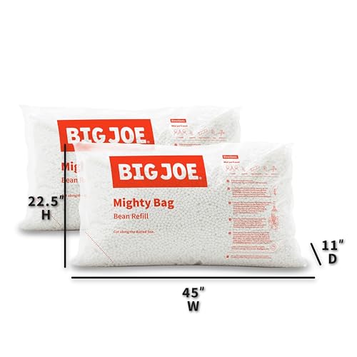 image for Big Joe Bean Refill 2 Pack Polystyrene Beans for Bean Bags or Crafts, 