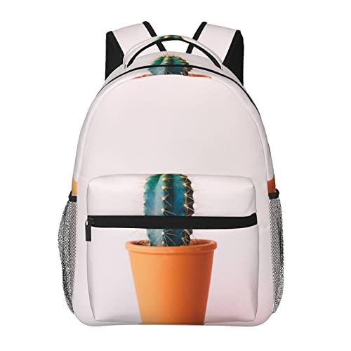 Grand sac à dos universitaire noir pour ordinateur portable Cactus