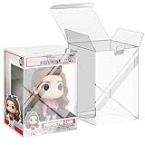 Protector Cases Compatible with Funko, 100 Pack Fit Standard 4-Inch Collectible Figures, Stackable Storage, Clear Display Box with Protective Film, 100 Pack
