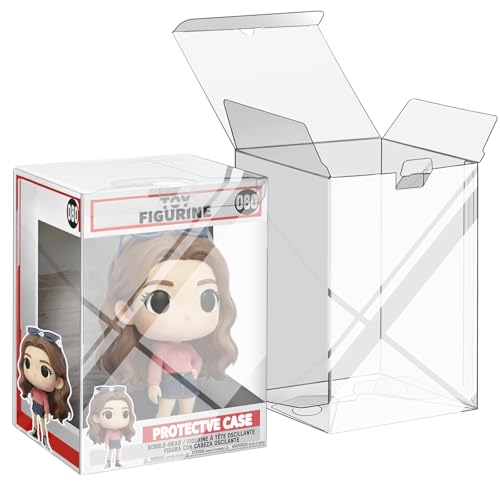 Protector Cases Compatible with Funko, 100 Pack Fit Standard 4-Inch Collectible Figures, Stackable Storage, Clear Display Box with Protective Film, 100 Pack