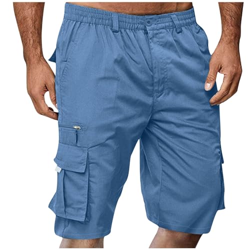 Shorts Cargo para Hombre con Bolsillos, Cintura Elástica miniatura 1
