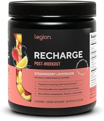 LEGION Recharge Creatine Post Workout Recovery Powder, Strawberry Lemonade