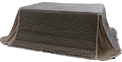 省スペース こたつ布団 長方形 185 225 高級ジャガード 綿 あったか コタツ布団 (185x225, 省マスブラウン)