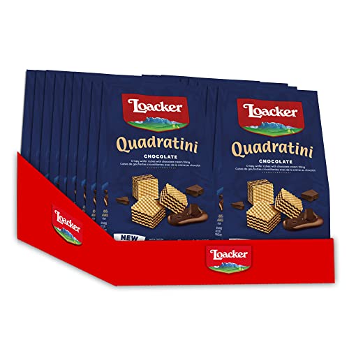 Image of Loacker Quadratini Chocolate Bite Size Wafer Cookies,125 GMS (Pack of 18)