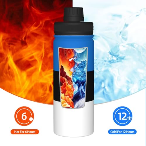 Botella de agua para ciclismo y deportes al aire libre con bandera 7