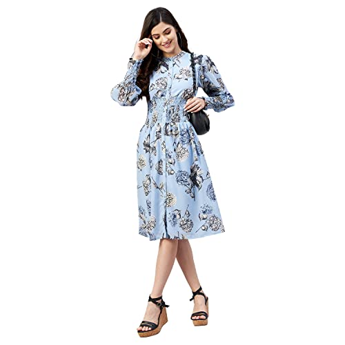 Image of Carlton London Women's Georgette A-Line Midi Dress