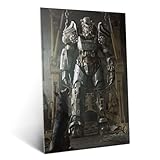 Displate Official Fallout Metal Poster Magnetic Mounting Included Licensed Artwork Modern Wall Decor Fallout 4 Key Art Power Armor Poster 12.6x17.7 in