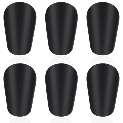 Vexran 6 Piezas Mini Espinilleras Futbol, Espinilleras de Fútbol Personalizadas Mini, Equipo Deportivo de Espinilleras para Hombres, Mujeres, Niños y Niñas Negro