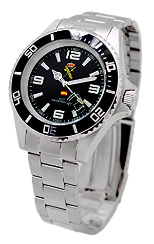 Reloj Aviador Royal GUARDIA CIVIL AV-1239-3 - Pulsera de acero. Reloj clásico para hombre. Resistente al agua 20ATM