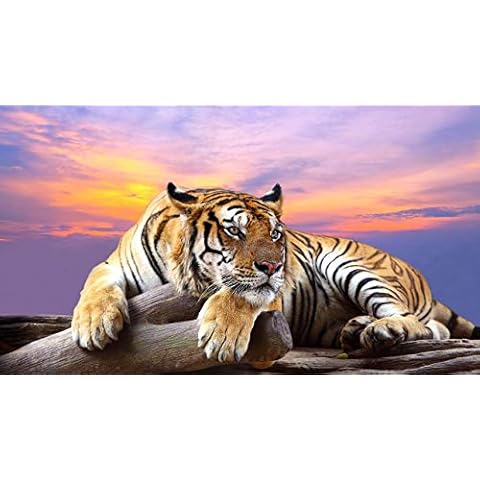 Qingdewan Wooden Adult Jigsaw 1500 Piece Tiger Animal Pattern Very Challenging Adult and Teen Casual Jigsaw Puzzle Large Size Puzzle Cover