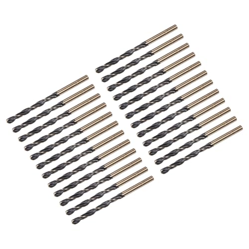 Image of sourcing map 24pcs Jobber Drill Bits 5mm (0.197") Black Nitride & Gold Titanium Coated M2 High Speed Steel (HSS) Twist Drill Bits for Stainless Steel Aluminum Alloy Metal