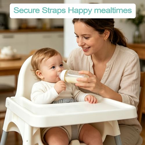 Image of High Chair Straps Replacement Compatible with IKEA Antilop /Keekaroo High Chair, Adjustable Sturdy Safety Strap Belt for Keekaroo High Chair