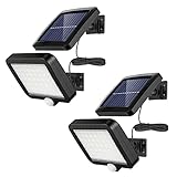 【IP65 Resistente al Agua】Hecho de ABS duradero y de alta resistencia, la luz de pared de seguridad puede soportar la lluvia, la nieve, las heladas, las altas temperaturas y otras condiciones climáticas extremas con un nivel de protección profesional IP65. En innumerables noches lluviosas, las luces led solares Kinikiss siempre te traen luz