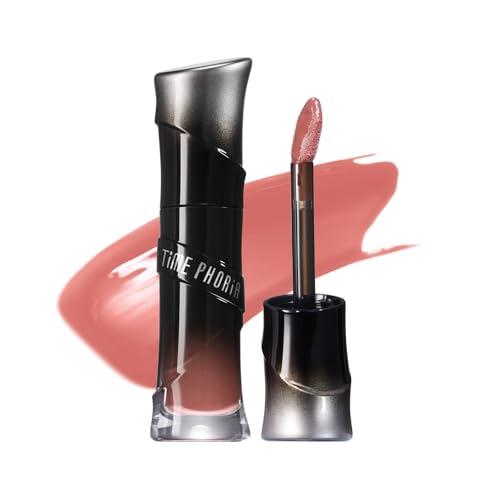 Image of TIMEPHORIA Lunara Frost 3D Lip Gloss, 001 Mirelle (Nude Pink), High-Shine Glossy Finish, Juicy Pigment Lip Gloss with 3D Plumping Effect, 24H Hydration with Hyaluronic Acid, Non-Sticky Cushiony Gel