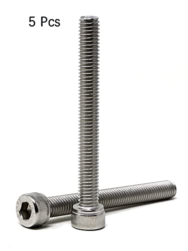 Image of iexcell 5 Pcs M8 x 75mm Thread Pitch 1.25 mm Stainless Steel 304 Hex Socket Head Cap Screws Bolts Kit