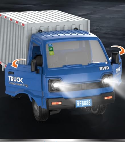 Image of RC Car 1 /16 RC Drift Car RTR Remote Control Racing Pickup Truck 2WD Truck Drift Crawler Off Road 2.4G with Spray Music and Light Vehicle Hobby Grade Toy Model for Kids and Adult (A-Blue)
