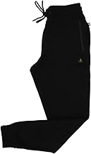 Men's Winter Tracksuit Bottoms in Fleece Cotton. Long Trousers with Zip, Heat-sealed to Pockets and Elastic at the Ankles. Oversized Sizes