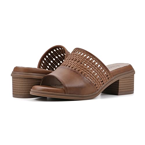 Cliffs By White Mountain Women's Corley Block Heeled Sandal, Whiskey/Burnished/Smooth, 7 M #TOP1