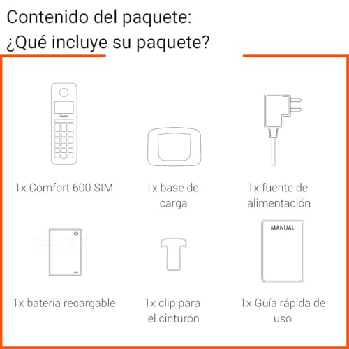 Gigaset Móvil Senior Comfort 600 SIM 4G 2.4" Black